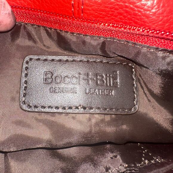 BOCCI + BII Red Leather Minimalist Crossbody Bag Slim Modern Pouch
Chic, Boho - Picture 10 of 10